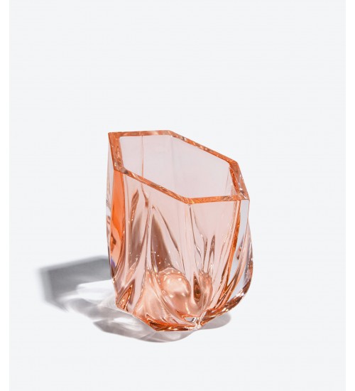 Zaha Hadid Design Shimmer闪耀系列水晶烛杯玫瑰粉H10cm